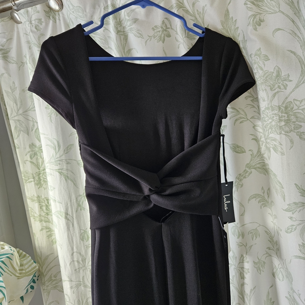 Lulu's Black Tie Event LBD Cocktail Dress BRAND NEW NWT Floor Length Classic